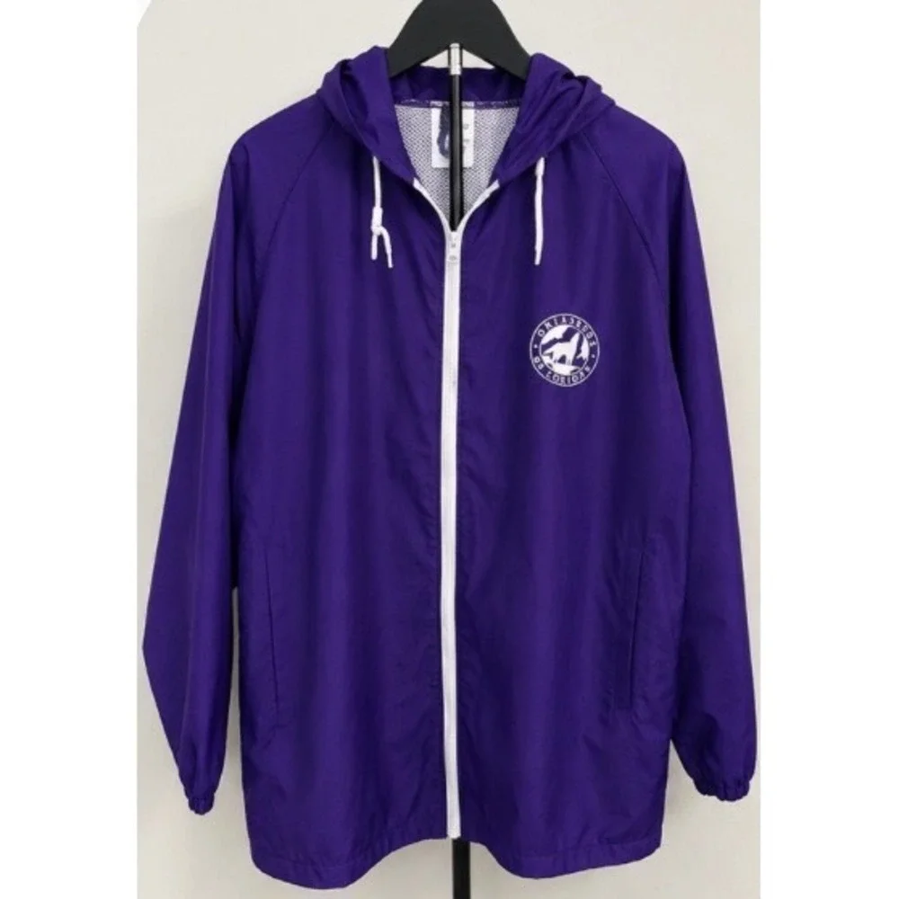 purple Defenders of Wildlife windbreaker jacket